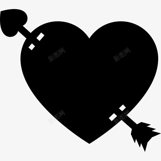 爱之箭天心图标svg_新图网 https://ixintu.com 天 心 情人节 爱之箭