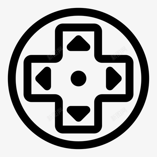 游戏板箭头箭头键纯线条图标svg_新图网 https://ixintu.com 游戏板箭头 箭头键 纯线条