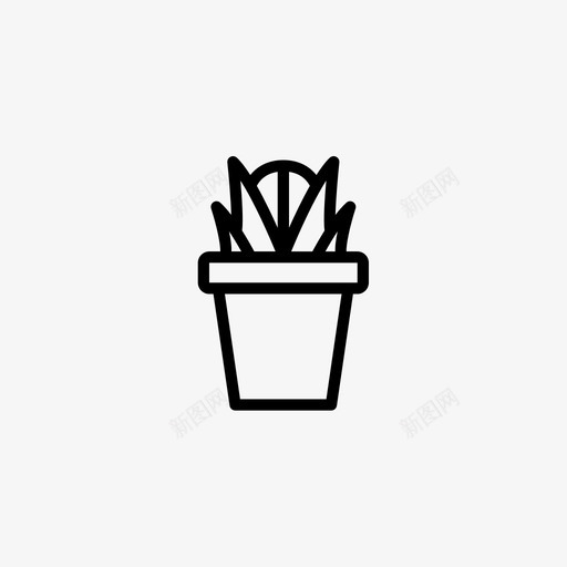 植物花园盆栽图标svg_新图网 https://ixintu.com 园丁01 植物 灌木 盆栽 花园