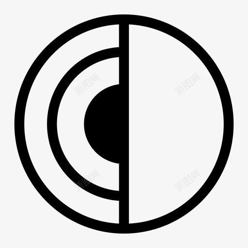 行星核心物理图标svg_新图网 https://ixintu.com 太阳系 核心 物理 行星 行星横截面