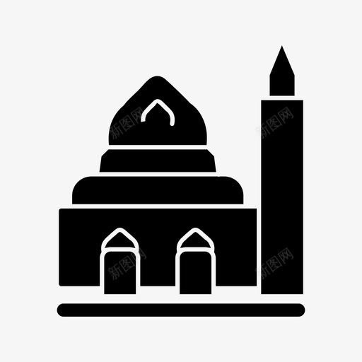 小清真寺图标svg_新图网 https://ixintu.com 小清真寺
