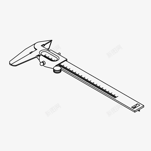 卡尺尺寸测量图标svg_新图网 https://ixintu.com 卡尺 尺寸 工具 测量 测量元件