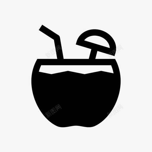 热带饮料鸡尾酒夏季图标svg_新图网 https://ixintu.com 假期 夏季 暑假填充图标集 热带饮料 鸡尾酒