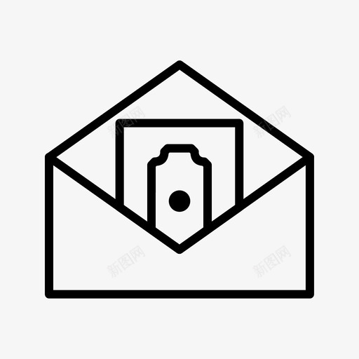 寄钱信封汇票图标svg_新图网 https://ixintu.com 信封 寄钱 汇票 银行