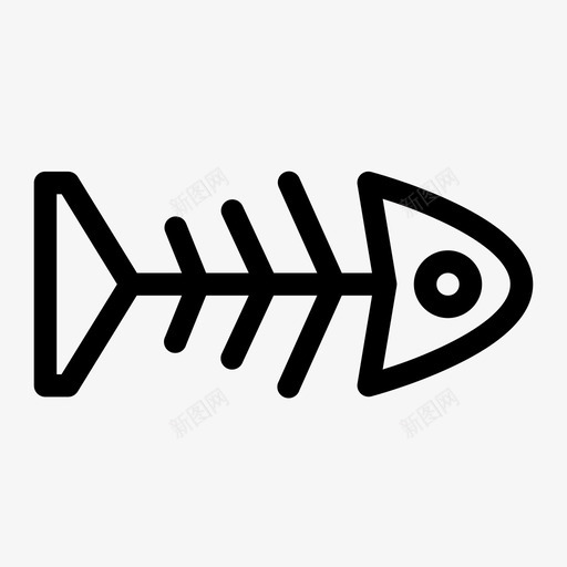 鱼刺危险吃了图标svg_新图网 https://ixintu.com 危险 吃了 骨头 鱼刺