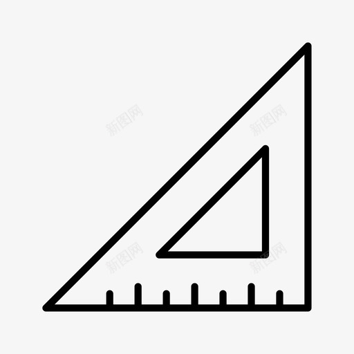 方格数学量度图标svg_新图网 https://ixintu.com 三角 尺 教育 数学 方格 量度