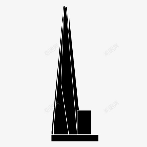 摩天大楼建筑立面图标svg_新图网 https://ixintu.com 建筑 摩天大楼 碎片 立面