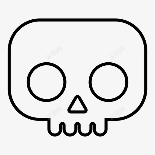 头骨骨头图标svg_新图网 https://ixintu.com 头骨 骨头