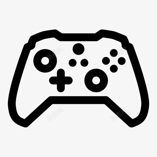 xboxgamepad无线纯线路图标svg_新图网 https://ixintu.com xboxgamepad 无线 纯线路