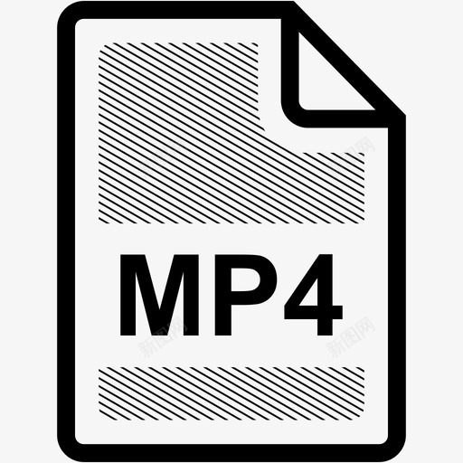 mp4文件扩展名格式图标svg_新图网 https://ixintu.com mp4文件 扩展名 文件格式 格式 类型