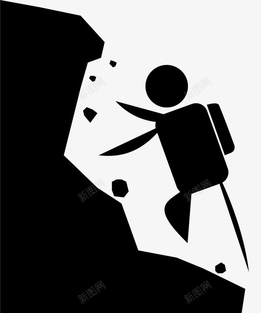 攀岩极限运动登山图标svg_新图网 https://ixintu.com 户外 攀岩 极限运动 登山