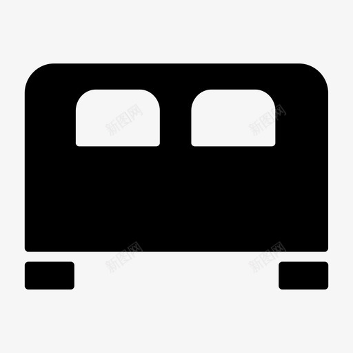 卧室家具家庭床图标svg_新图网 https://ixintu.com 卧室 家具 家庭床 酒店床