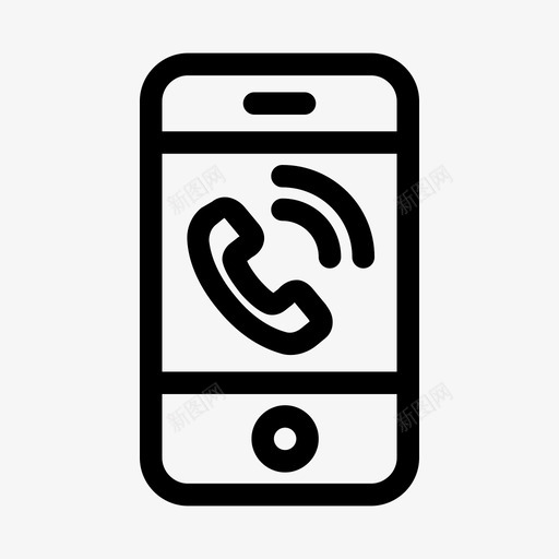 智能手机通话手机图标svg_新图网 https://ixintu.com 手机 智能手机 通话