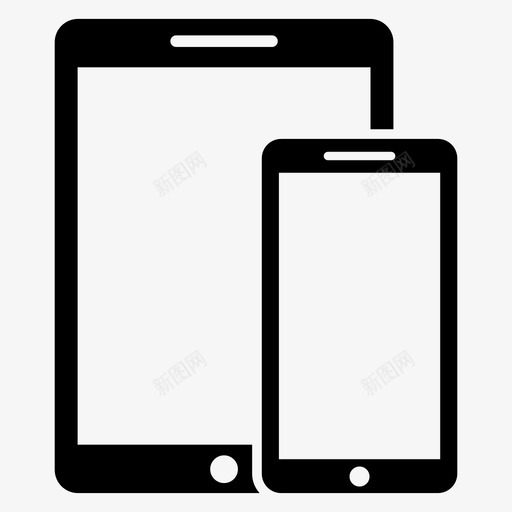 设备连接移动图标svg_新图网 https://ixintu.com 平板电脑 电话 移动 设备 连接