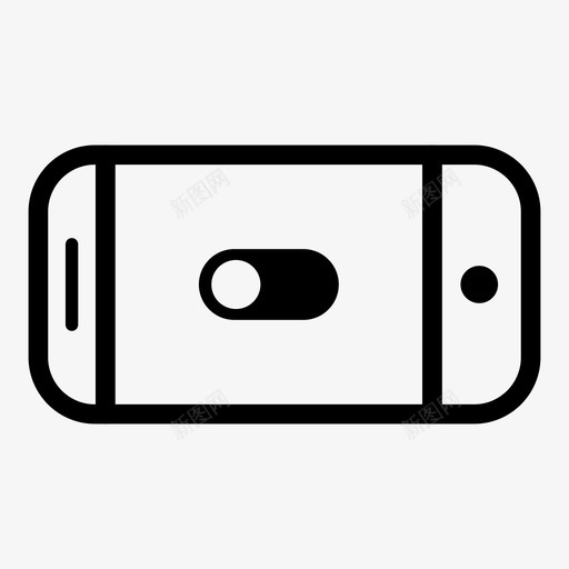 智能手机关机横向关机图标svg_新图网 https://ixintu.com 关机 切换 智能手机关机 智能手机横向 横向