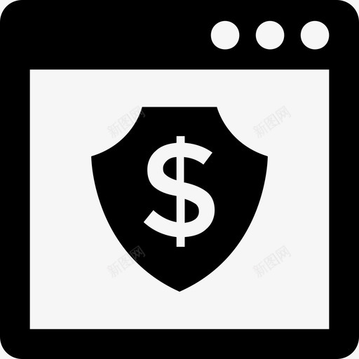 安全银行货币保护盾图标svg_新图网 https://ixintu.com 安全银行 盾 网络 货币保护 银行和金融固体图标