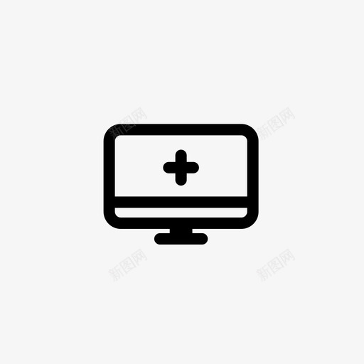 监视器添加计算机桌面图标svg_新图网 https://ixintu.com 桌面 监视器添加 计算机