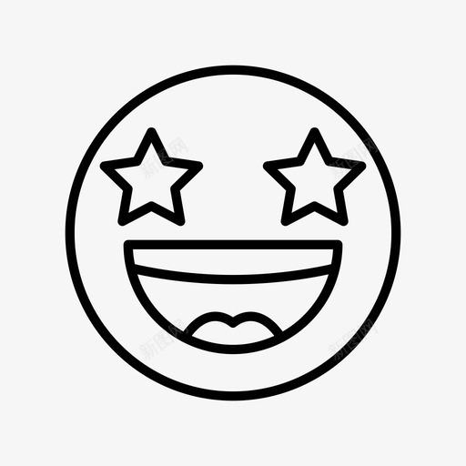 星光熠熠惊异真棒图标svg_新图网 https://ixintu.com 快乐 惊异 星光熠熠 星星 真棒 表情符号