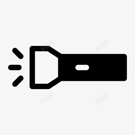 手电筒照明灯图标svg_新图网 https://ixintu.com 手电筒 灯 照明 照明灯