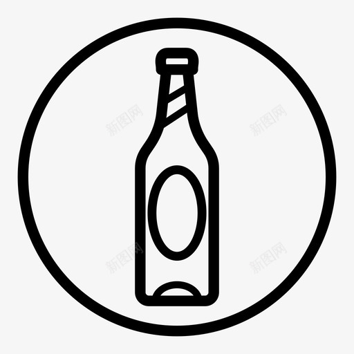 瓶子酒饮料图标svg_新图网 https://ixintu.com 瓶子 苏打水 酒 饮料