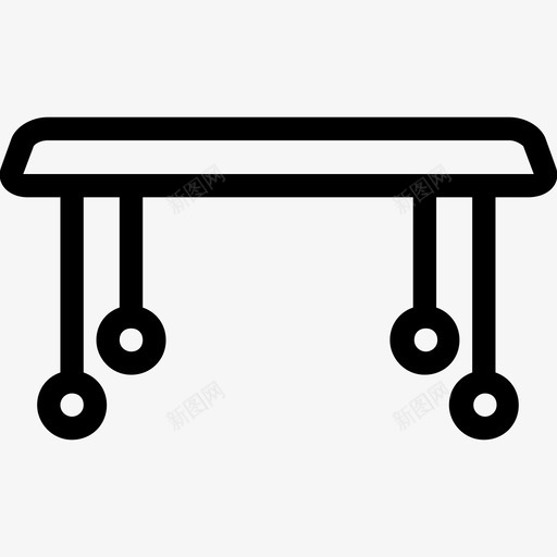 担架床急诊图标svg_新图网 https://ixintu.com 医疗 医疗和健康平滑线图标 医院 床 急诊 担架 轮床