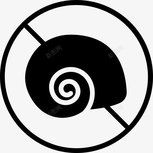 过敏原shelfish过敏食物图标svg_新图网 https://ixintu.com 蜗牛 过敏 过敏原shelfish 食物 食物过敏原glyph