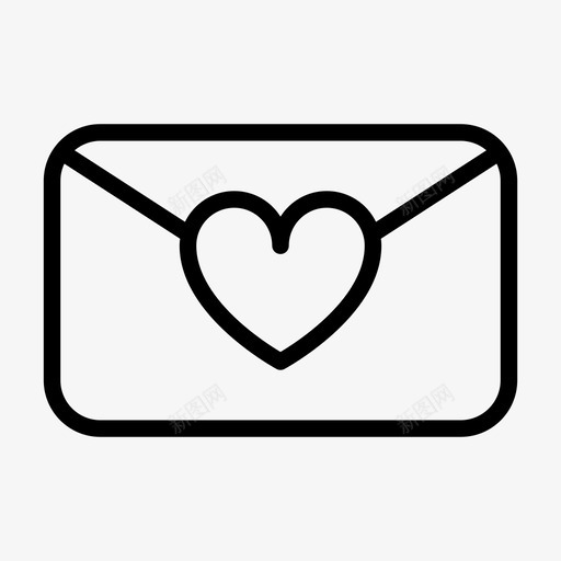 心形信封情书情人节图标svg_新图网 https://ixintu.com 心形信封 情书 情人节 科技