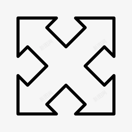 扩展定向放大图标svg_新图网 https://ixintu.com 定向 扩展 放大 通用