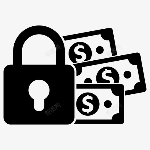 货币保护保险投资图标svg_新图网 https://ixintu.com 保险 商业保险 投资 货币保护