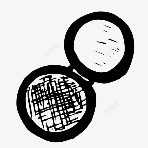 胭脂化妆品镜子图标svg_新图网 https://ixintu.com 化妆品 粉 素描图标 胭脂 镜子