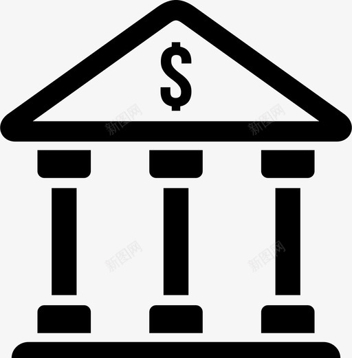 银行银行贷款金融图标svg_新图网 https://ixintu.com 国库 金融 金融机构 银行 银行贷款