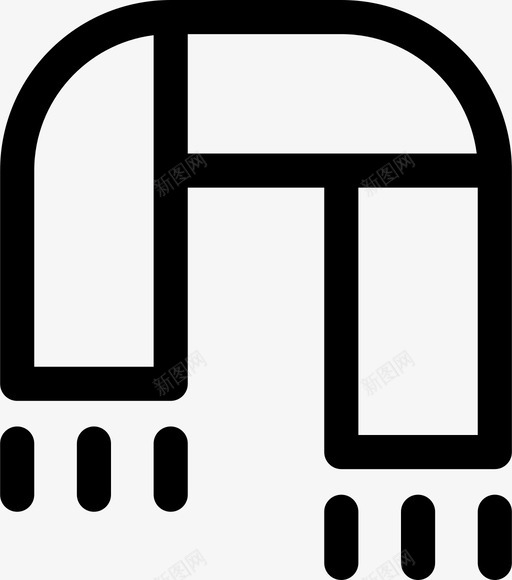 采购产品围巾衣服头巾图标svg_新图网 https://ixintu.com 围巾 头巾 时装 脖子 衣服 采购产品围巾