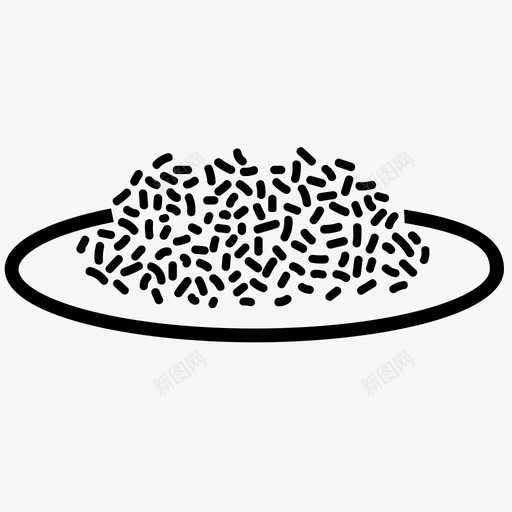 大米食物白米图标svg_新图网 https://ixintu.com 大米 白米 食物