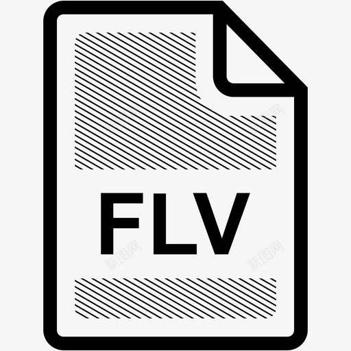 flv文件扩展名格式图标svg_新图网 https://ixintu.com flv文件 扩展名 文件格式 格式 类型