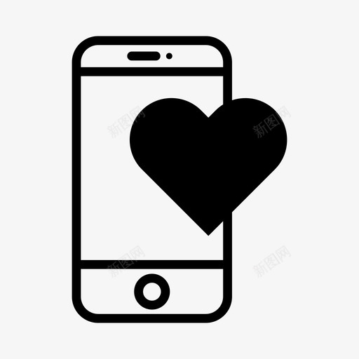 爱手机通讯小工具图标svg_新图网 https://ixintu.com 小工具 手机 智能手机 爱手机 通讯