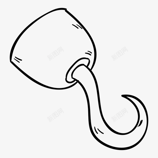 钩子海盗图标svg_新图网 https://ixintu.com 海盗 钩子