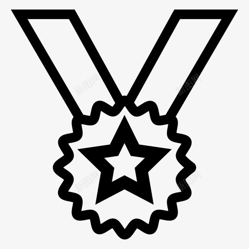 奖牌成就第一图标svg_新图网 https://ixintu.com 优胜者 奖励线图标 奖品 奖牌 成就 第一 运动