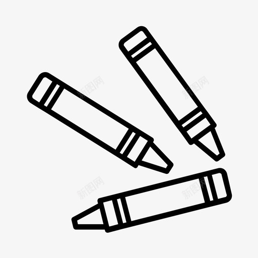 蜡笔儿童绘画图标svg_新图网 https://ixintu.com 儿童 婴儿 玩具 绘画 蜡笔 铅笔