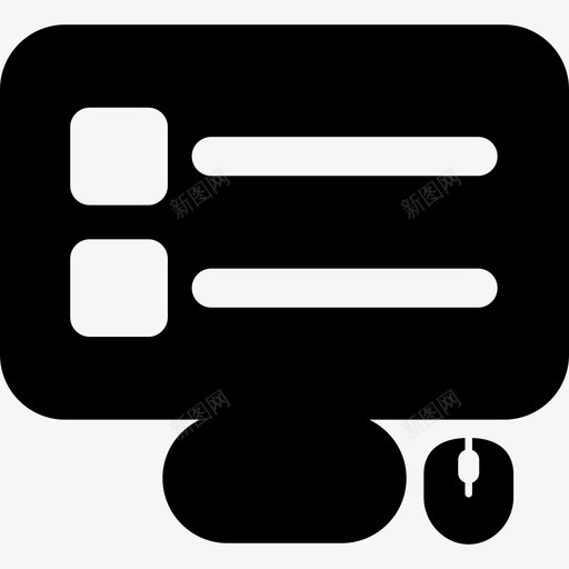显示器和鼠标电脑学习图标svg_新图网 https://ixintu.com 学习 显示器和鼠标 电脑