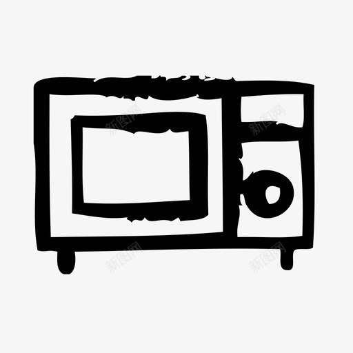 微波炉自动化智能家居图标svg_新图网 https://ixintu.com 微波炉 智能家居 素描 自动化