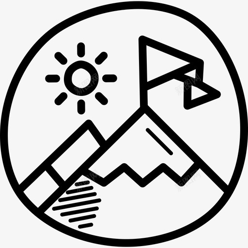 徒步旅行登山下雪图标svg_新图网 https://ixintu.com 下雪 夏日涂鸦 度假 徒步旅行 旅游 登山