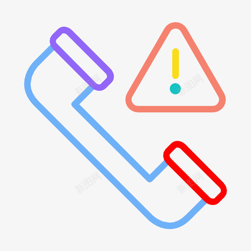 呼叫故障呼叫断开图标svg_新图网 https://ixintu.com 呼叫故障 呼叫断开