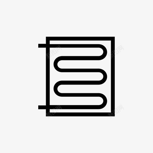 盘管制冷采暖图标svg_新图网 https://ixintu.com 制冷 暖通空调 暖通空调设备 盘管 采暖