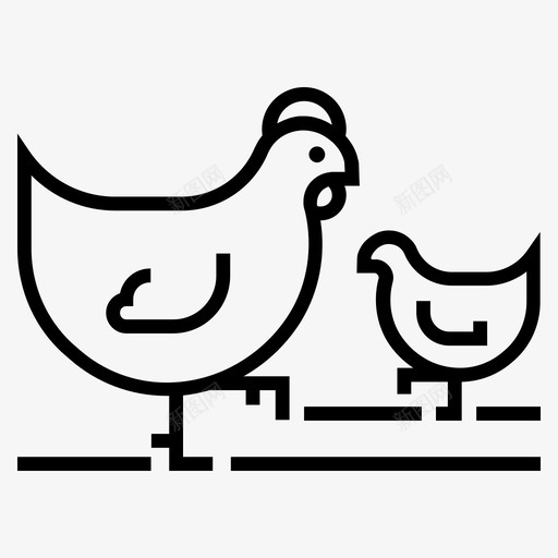 家禽鸡农业i图标svg_新图网 https://ixintu.com 农业i 家禽 鸡