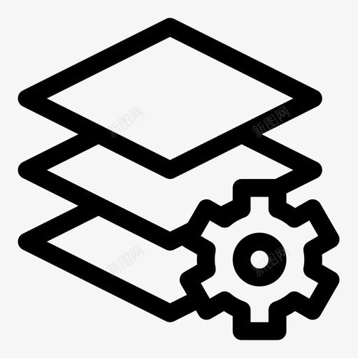层配置选项设置图标svg_新图网 https://ixintu.com 层配置 纯线 设置 选项