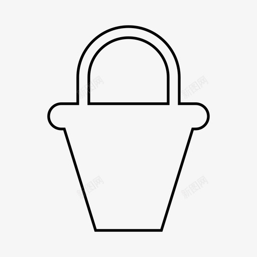 桶沙滩桶容器图标svg_新图网 https://ixintu.com 夏天 容器 桶 沙滩桶 船