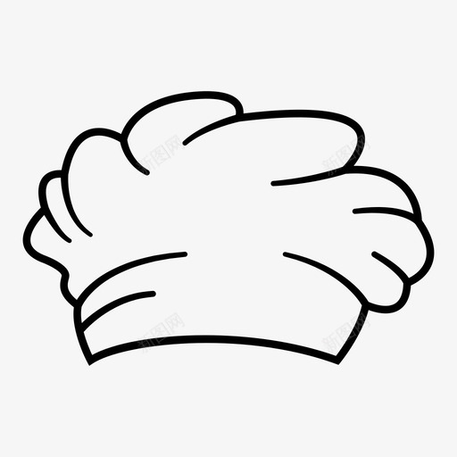 头儿厨师帽子图标svg_新图网 https://ixintu.com 厨师 头儿 帽子