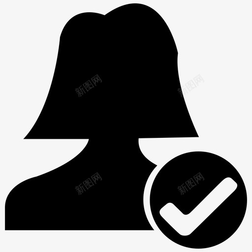 女-选中svg_新图网 https://ixintu.com 女-选中