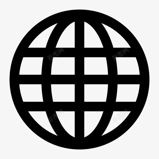 地球互联网球体图标svg_新图网 https://ixintu.com 互联网 地球 环保主义者关闭加粗 球体 网络