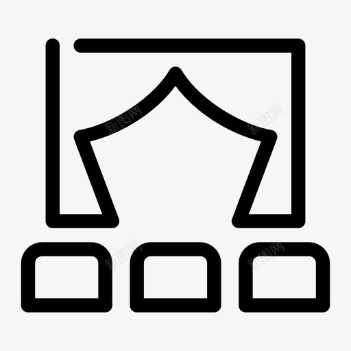 剧院电影院电影图标svg_新图网 https://ixintu.com 剧院 场所 演出 电影 电影院 舞台